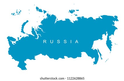 Vector map of Russia. map of the Russian Federation.