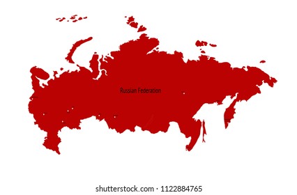 Vector map of Russia. map of the Russian Federation.
