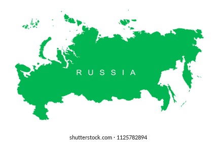 Vector map of Russia. map of the Russian Federation.