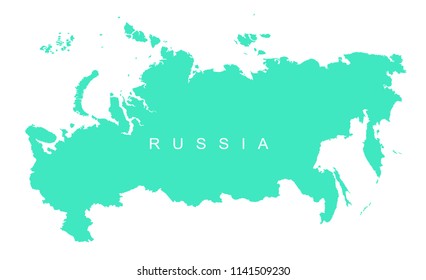 Vector map of Russia. map of the Russian Federation.