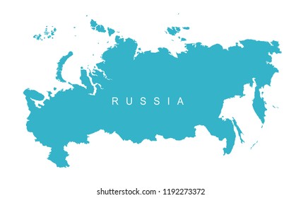 Vector map of Russia. map of the Russian Federation.