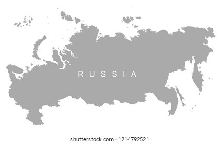 Vector map of Russia. map of the Russian Federation.