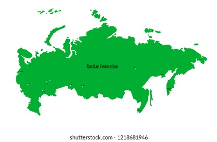 Vector map of Russia. map of the Russian Federation.