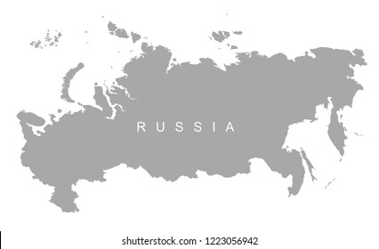 Vector map of Russia. map of the Russian Federation.