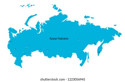 Vector map of Russia. map of the Russian Federation.