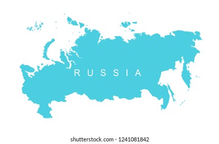 Vector map of Russia. map of the Russian Federation.