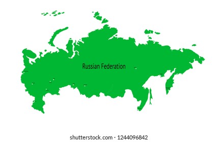 Vector map of Russia. map of the Russian Federation.