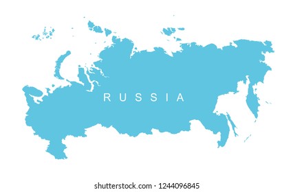 Vector map of Russia. map of the Russian Federation.