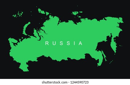 Vector map of Russia. map of the Russian Federation.