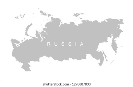 Vector map of Russia. map of the Russian Federation.