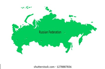 Vector map of Russia. map of the Russian Federation.