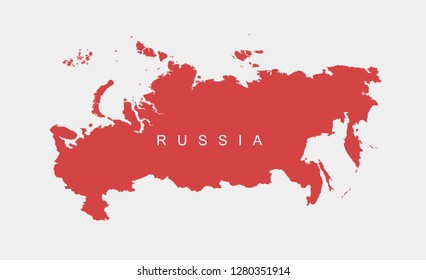 Vector map of Russia. map of the Russian Federation.