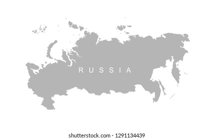 Vector map of Russia. map of the Russian Federation.