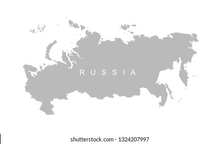 Vector map of Russia. map of the Russian Federation.