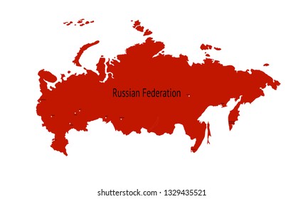 Vector map of Russia. map of the Russian Federation.