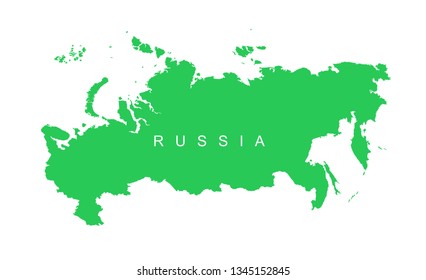 Vector map of Russia. map of the Russian Federation.