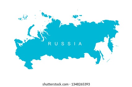 Vector map of Russia. map of the Russian Federation.