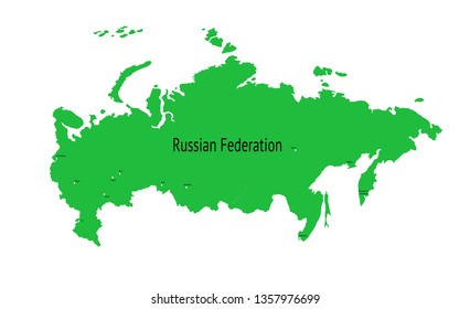 Vector map of Russia. map of the Russian Federation.