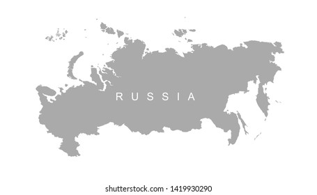 Vector map of Russia. map of the Russian Federation.