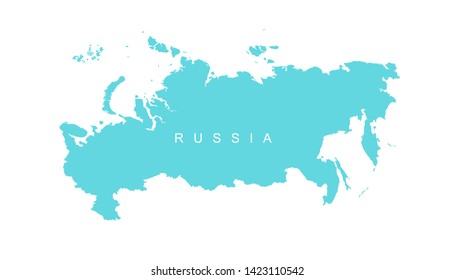 Vector map of Russia. map of the Russian Federation.