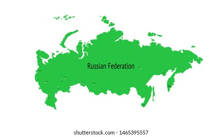Vector map of Russia. map of the Russian Federation.