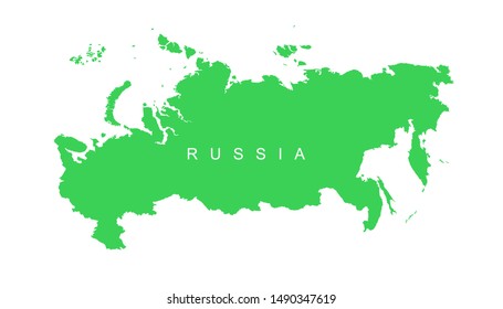Vector map of Russia. map of the Russian Federation.