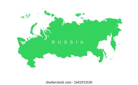 Vector map of Russia. map of the Russian Federation.