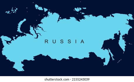 Mapa vectorial de Rusia. mapa de la Federación Rusa.	