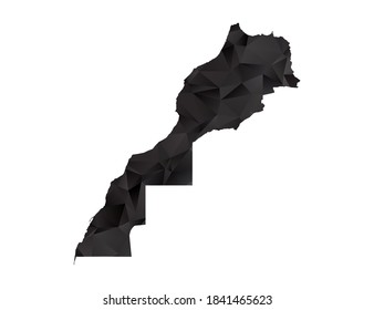 Vector map of Sahara black polygon style gradient.