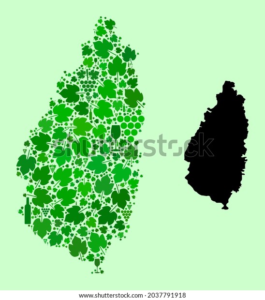 Vector Map Saint Lucia Island Combination Stock Vector Royalty Free 2037791918 Shutterstock