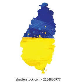 Vector map Saint Lucia. Isolated vector Illustration. Black on White background. EPS 10 Illustration.