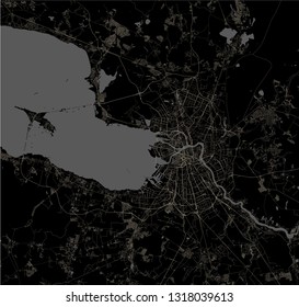Vector map Saint Petersburg, Russia