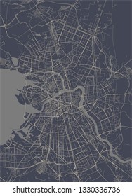 Vector map Saint Petersburg, Russia