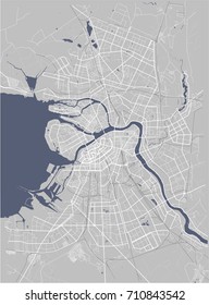 Vector map Saint Petersburg, Russia