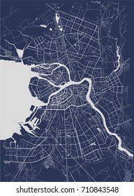 Vector map Saint Petersburg, Russia