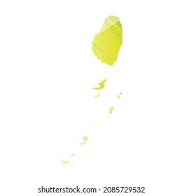 Vector map Saint Vincent and the Grenadines. Isolated vector Illustration. Black on White background. EPS 10 Illustration.