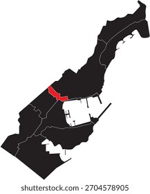 Mapa vetorial de Sainte Devote Division no mapa de Mônaco