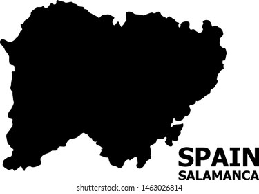 Vector Map of Salamanca Province with title. Map of Salamanca Province is isolated on a white background. Simple flat geographic map.