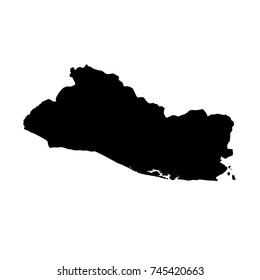 Vector map Salvador. Isolated vector Illustration. Black on White background. EPS 10 Illustration.