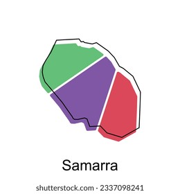 vector map of Samarra colorful modern outline, High detailed vector illustration vector Design Template, suitable for your company