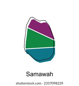 vector map of Samawah colorful modern outline, High detailed vector illustration vector Design Template, suitable for your company