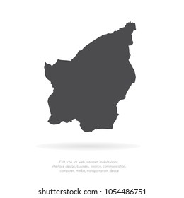 Vector map San marino. Isolated vector Illustration. Black on White background. EPS 10 Illustration.