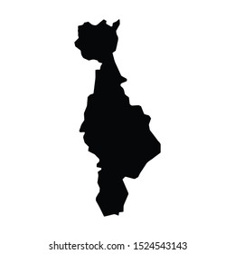 Vector map San Salvador. Isolated vector Illustration. Black on White background. EPS 10 Illustration.