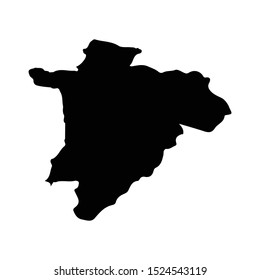 Vector map Santo Domingo. Isolated vector Illustration. Black on White background. EPS 10 Illustration.