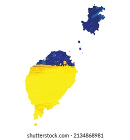 Vector map Sao Tome and Principe. Isolated vector Illustration. Black on White background. EPS 10 Illustration.