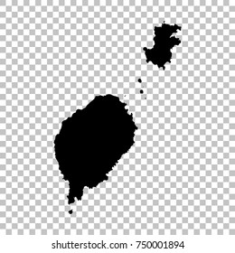 Vector map Sao Tome and Principe. Isolated vector Illustration. Black on White background. EPS 10 Illustration.