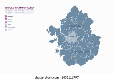 vector map of Satellite city, south korea