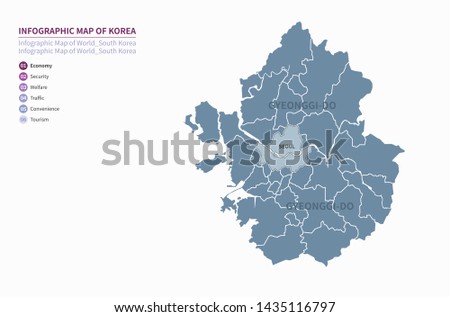 vector map of Satellite city, south korea