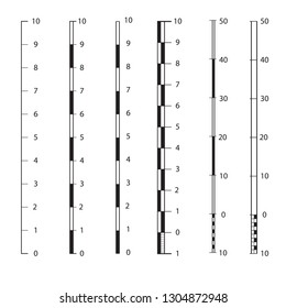 Vector Map Scales Graphics Measuring Distances Stock Vector (Royalty ...