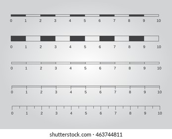 Vector map scales graphics for measuring distances eps10